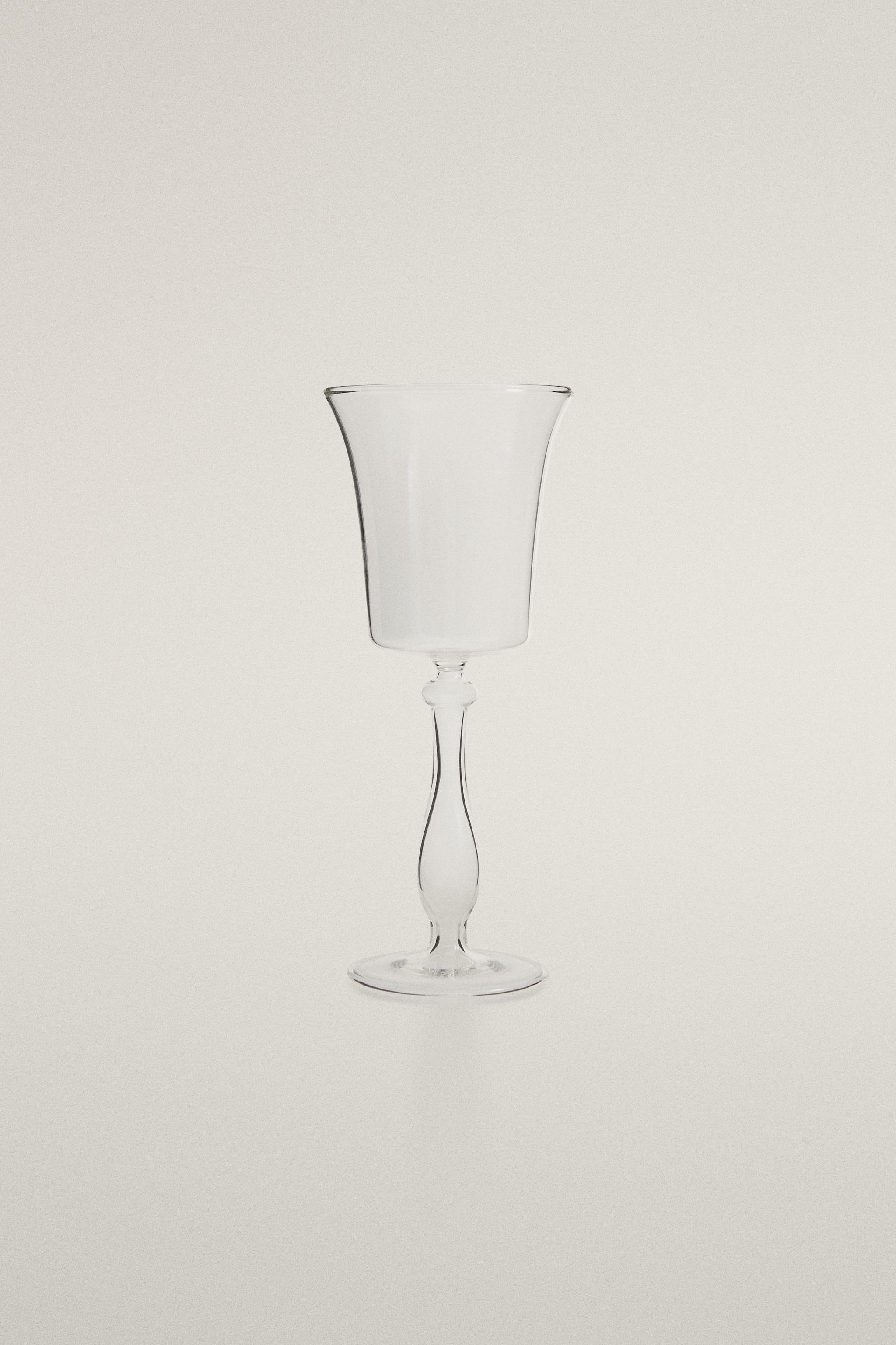 VERRE Á VIN CRISTALLIN EFFET TAILLÉ